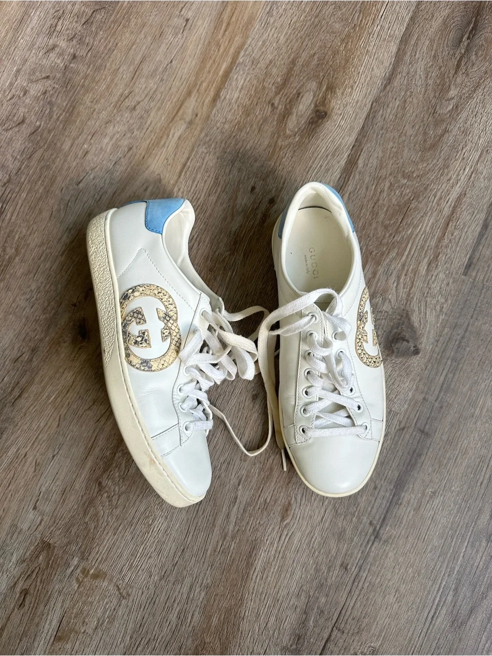 Gucci White Leather Sneakers
